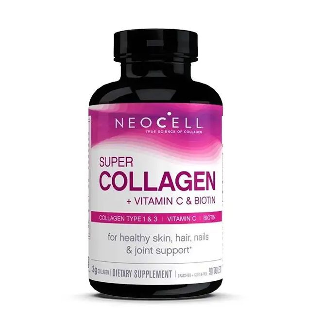 نيوسيل (Neocell) سوبر كولاجين + فيتامين سي، لدعم مرونة البشرة وصحة المفاصل، كبسولات - 90 كبسولة