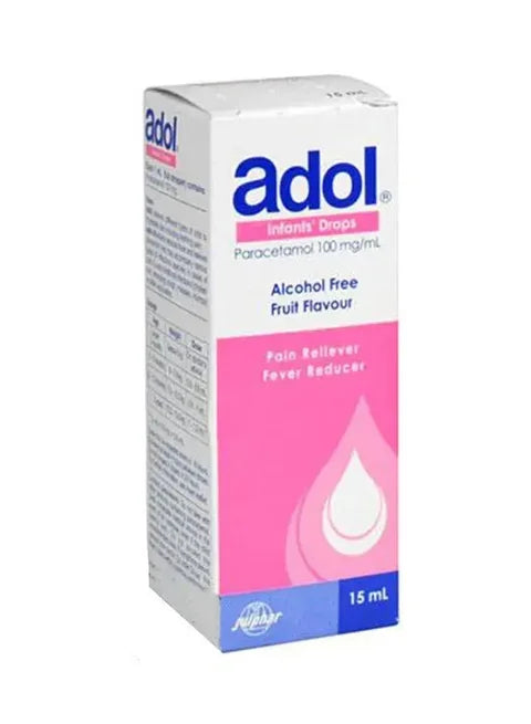 قطرات «أدول» (Adol) مسكن للألم وخافض للحرارة للأطفال من جولفار - 15 مل