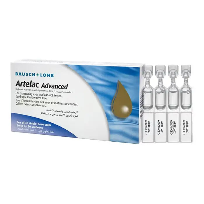 باوش آند لومب (Bausch&Lomb) آرتيلاك أدفانسد، لتخفيف وترطيب العين الجافة، قطرات عين للاستخدام مرة واحدة - 30 وحدة