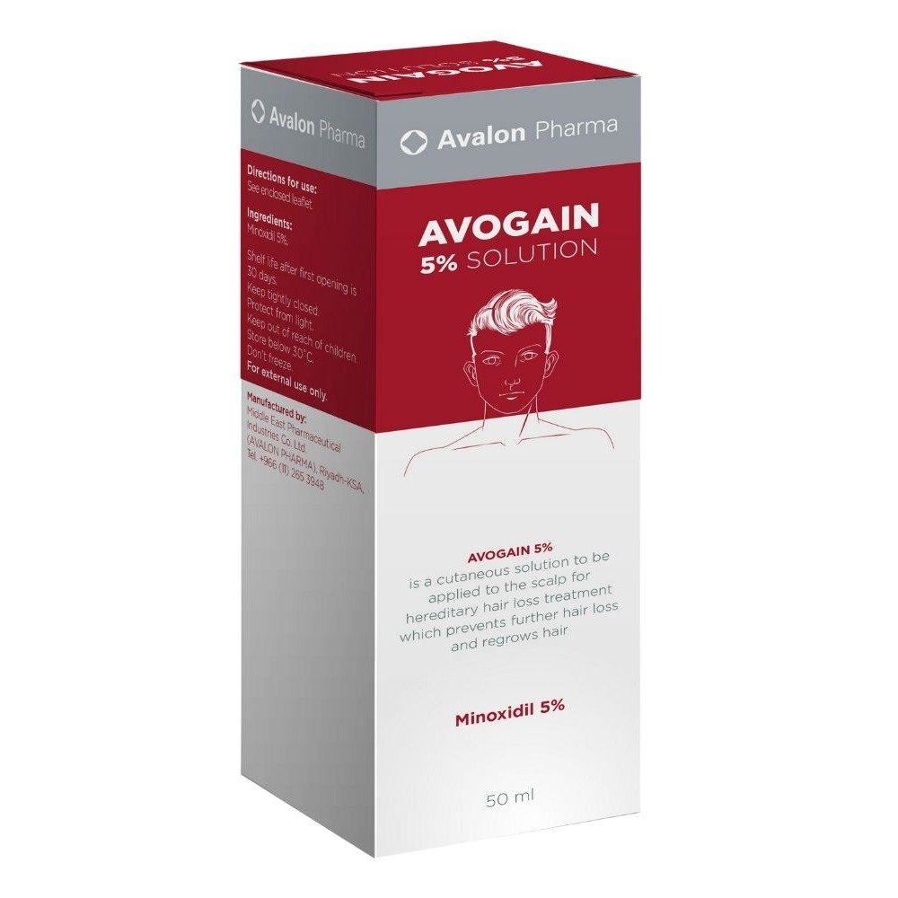 محلول أفوجين (Avogain) لنمو الشعر ومنع تساقطه من أفالون فارما - 60 مل
