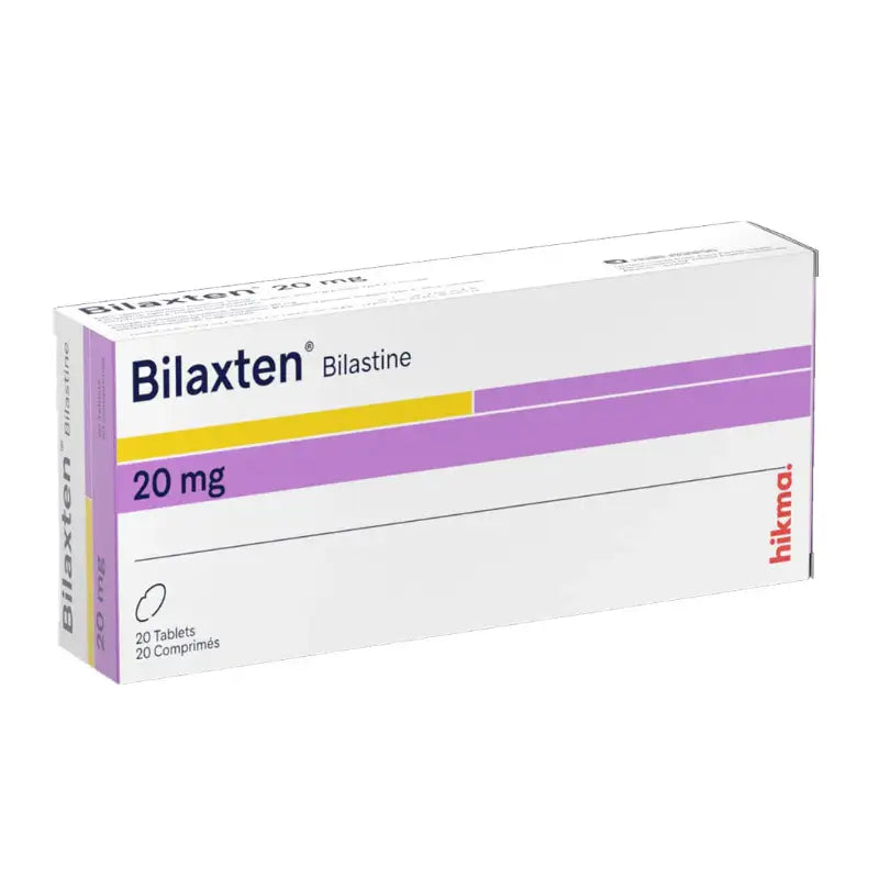 بيلاكسين (Bilaxten) أقراص، لتخفيف أعراض حساسية الأنف والارتكاريا، 20 ملجم - 20 قرص