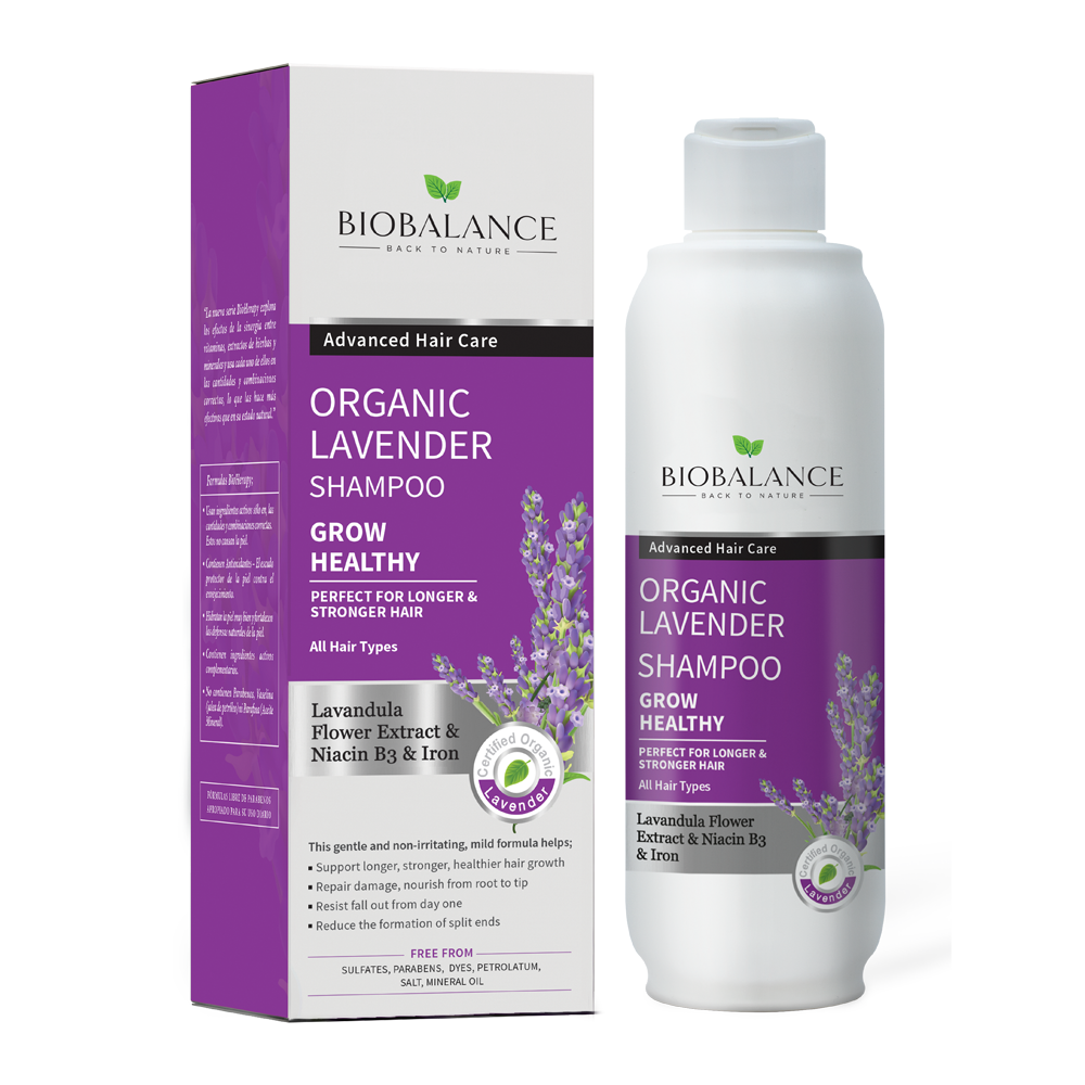 بيوبالانس (BioBalance) شامبو باللافندر، تنظيف لطيف، مهدئ ومنظم للشعر الصحي