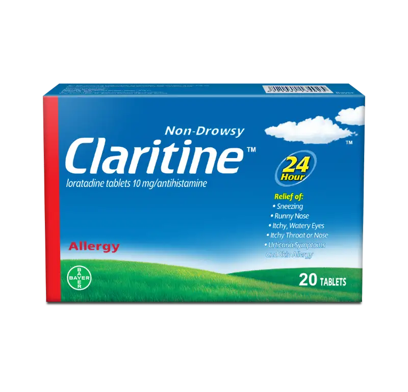 كلاريتين (Claritine) أقراص لتخفيف أعراض الحساسية، لوراتادين 10 ملغ - 10 أقراص