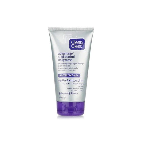 كلين آند كلير (Clean & Clear) غسول الوجه أدفانتج، لعلاج حب الشباب والتنظيف العميق - 150 مل