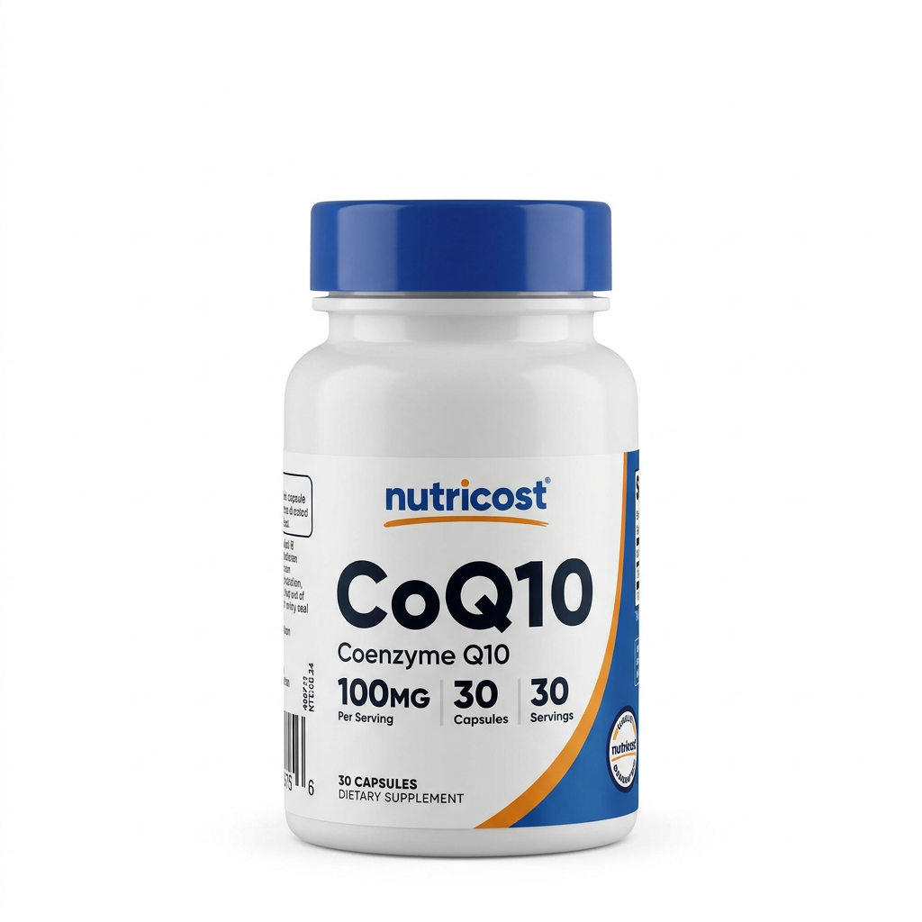 نوتريكوست (Nutricost) أنزيم Q10 (CoQ10) لدعم مضادات الأكسدة وصحة القلب، كبسولات، 100 ملغ - 30 كبسولة