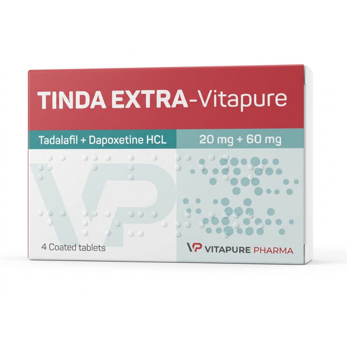 فيتابيور (Vitapure) تيندا إكسترا لعلاج ضعف الانتصاب وسرعة القذف، أقراص - 4 أقراص