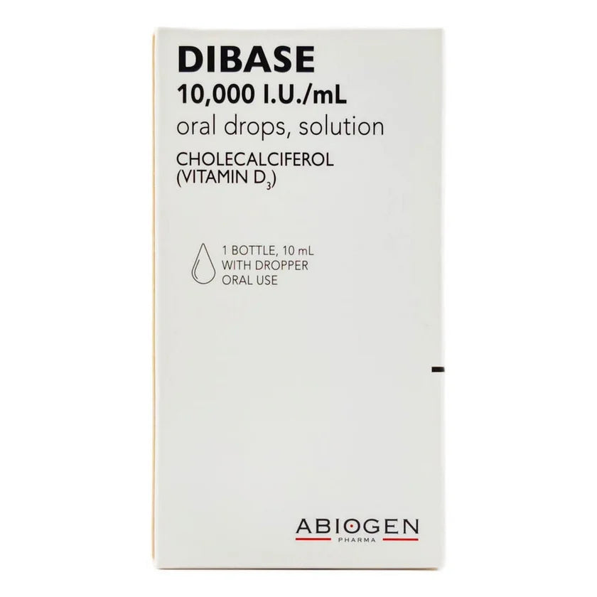 ديباس (Dibase) قطرات فيتامين د3، يدعم صحة العظام، قطرات فموية، 10,000 وحدة دولية/مل - 10 مل