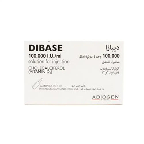 أبيوجين (ABIOGEN) ديباس 100,000 وحدة دولية/مل، مكمل فيتامين د3 سريع الامتصاص لدعم صحة العظام - أمبولات