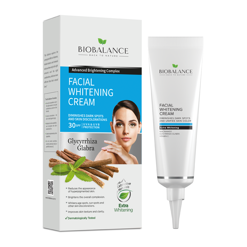 بيو بالانس (BioBalance) كريم تفتيح الوجه، لتفتيح البشرة وتقليل البقع الداكنة، كريم - 55 مل