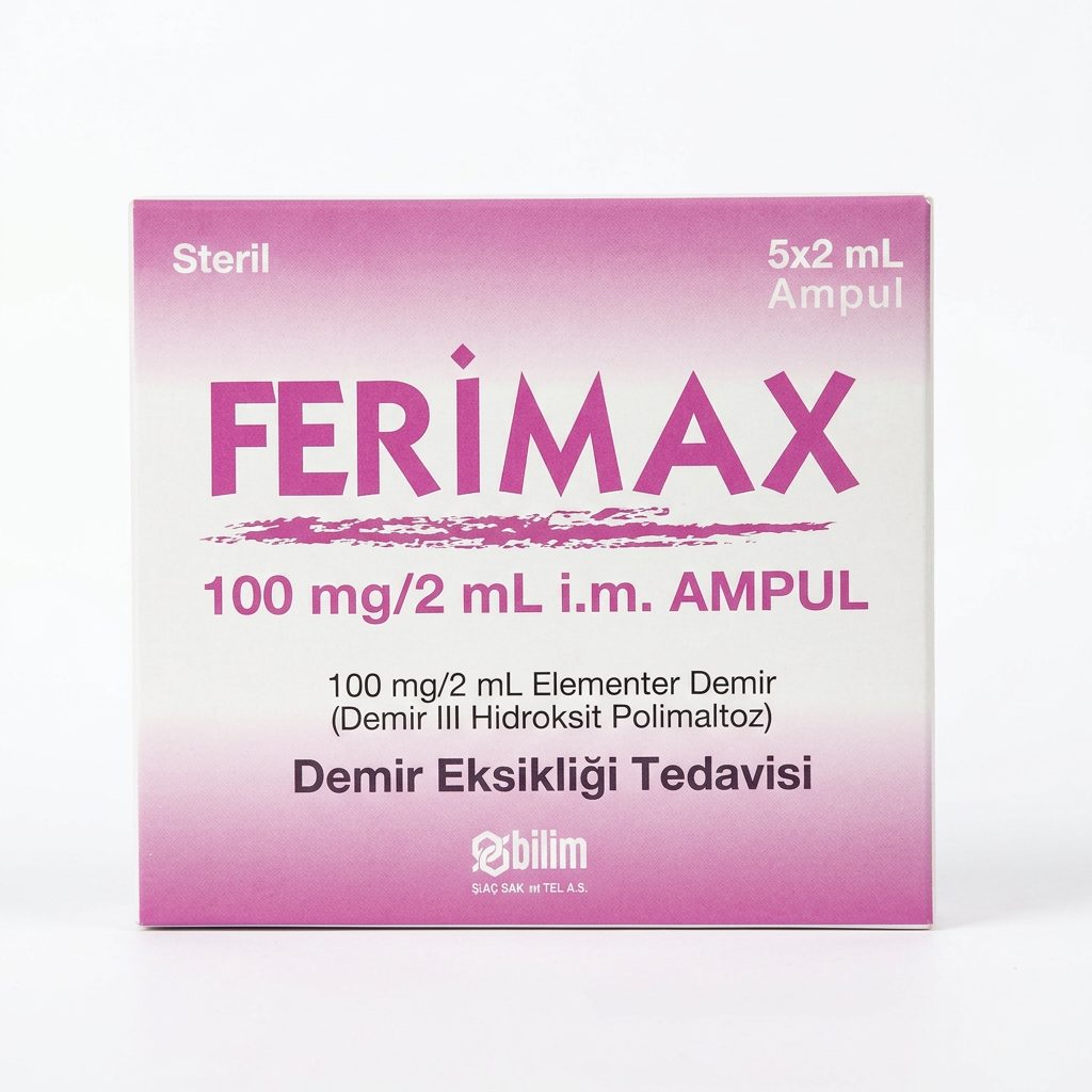 فيریماكس (Ferimax) حقن لتعويض مخزون الحديد وعلاج فقر الدم، 100 ملغم/2 مل - أمبولة واحدة
