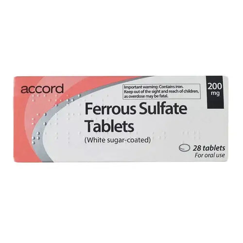أكتيفيس (Actavis) كبريتات الحديدوز مكمل الحديد، يعالج ويمنع فقر الدم الناتج عن نقص الحديد، أقراص، 200 ملغ - 30 قرص