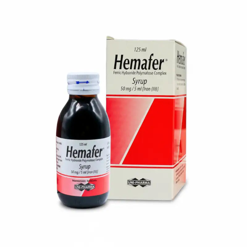 يوني فارما (Uni-pharma) هيمافير مكمل حديد لعلاج فقر الدم، شراب، ٥٠ ملغ/٥ مل
