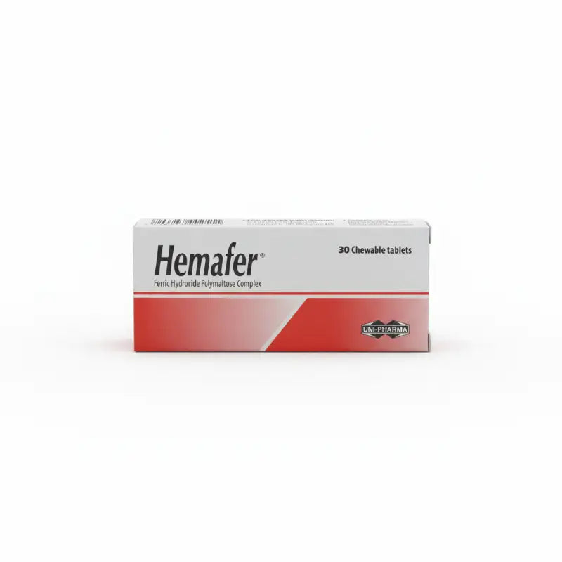 يوني فارما (Uni-pharma) هيمافير مكمل حديد لعلاج نقص الحديد وفقر الدم، لطيف على المعدة، أقراص