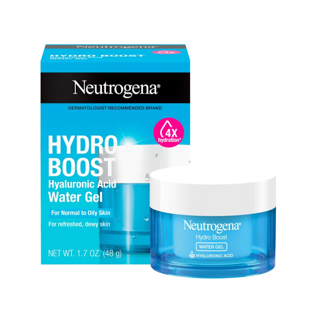نيتروجينا (Neutrogena) هيدرو بوست جل مائي لترطيب البشرة، حمض الهيالورونيك والجلسرين - عبوة واحدة