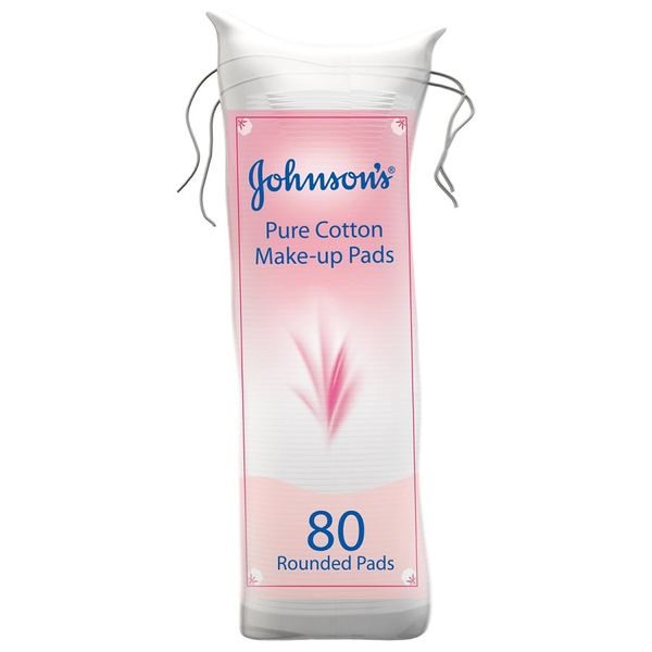 جونسون (Johnson & Johnson) قطن نقي لإزالة المكياج، تنظيف لطيف ودقيق - عبوة