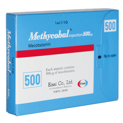 ميثيكوبال (Methycobal) فيتامين ب12 لتجديد سريع ودعم صحة الأعصاب، أمبولات، 500 ميكروغرام - 10 أمبولات