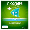نيكوريت (Nicorette) علكة علاج النيكوتين للمساعدة على الإقلاع عن التدخين، 2 ملغ - 210 علكة