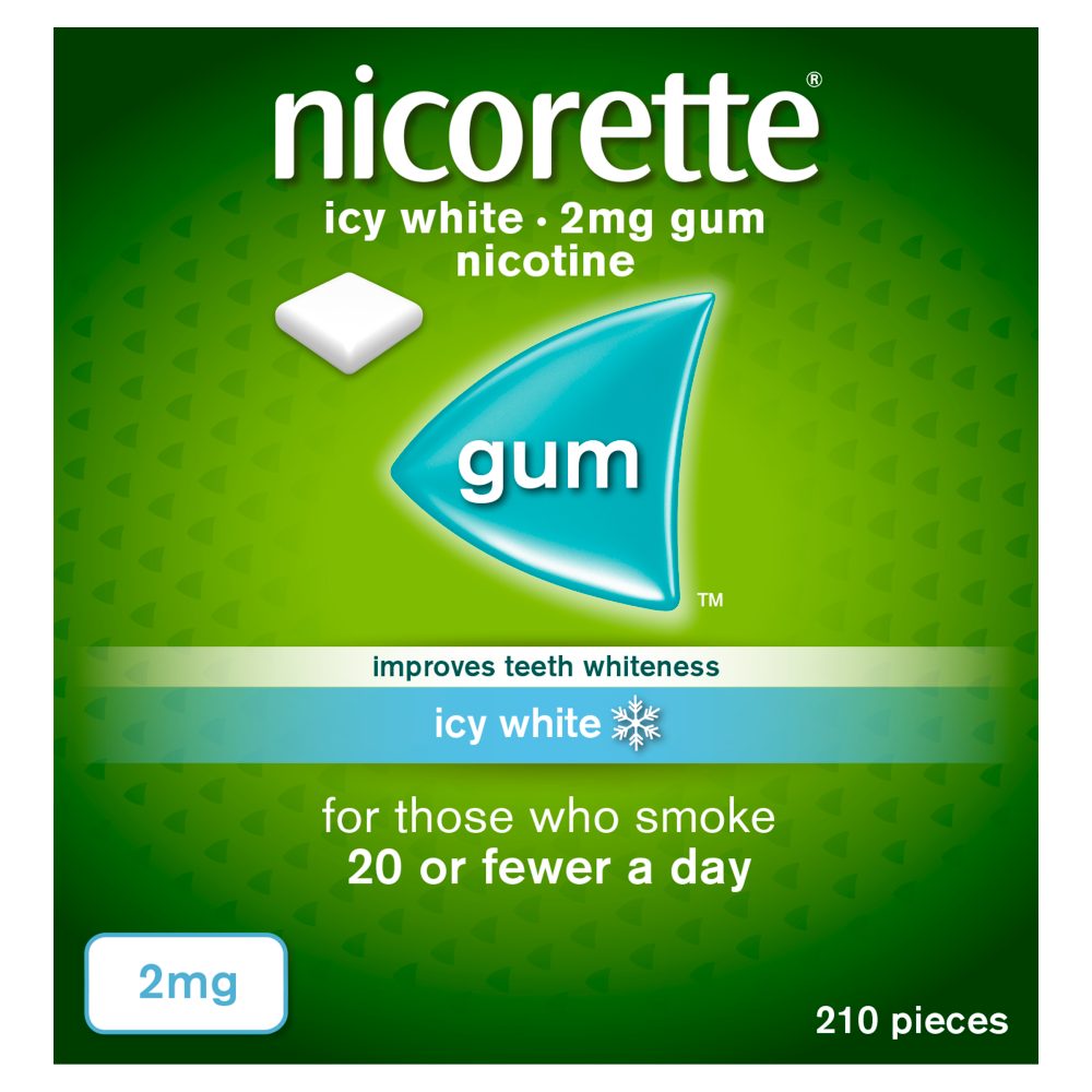 نيكوريت (Nicorette) علكة علاج النيكوتين للمساعدة على الإقلاع عن التدخين، 2 ملغ - 210 علكة