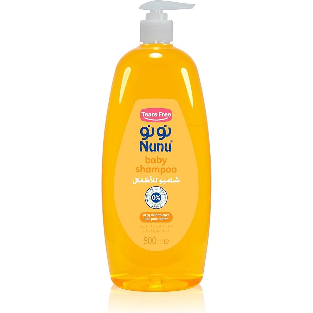 نونو (NUNU) شامبو أطفال، تنظيف لطيف وترطيب لفروة الرأس والشعر، 800 مل