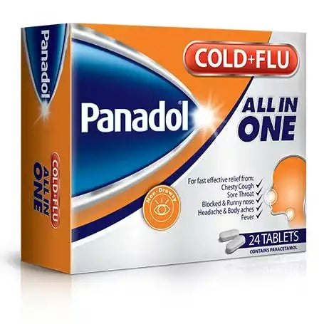 بانادول (Panadol) أقراص لتخفيف أعراض البرد والإنفلونزا، مسكن للألم ومزيل لاحتقان الأنف - عبوة واحدة
