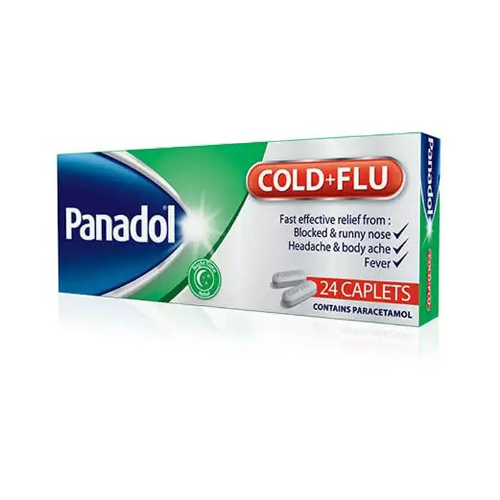 بانادول (Panadol) نزلات البرد والإنفلونزا، يخفف أعراض البرد والإنفلونزا، أقراص - 24 قرص