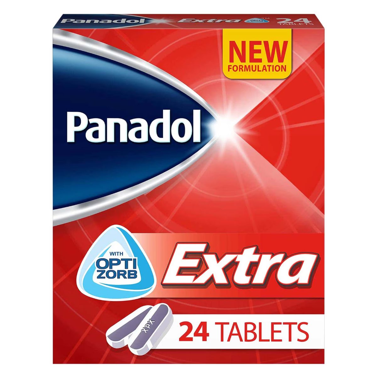 بنادول (Panadol) إكسترا أوبتي زوorb، مسكن للألم وخافض للحرارة، أقراص - 24 قرص