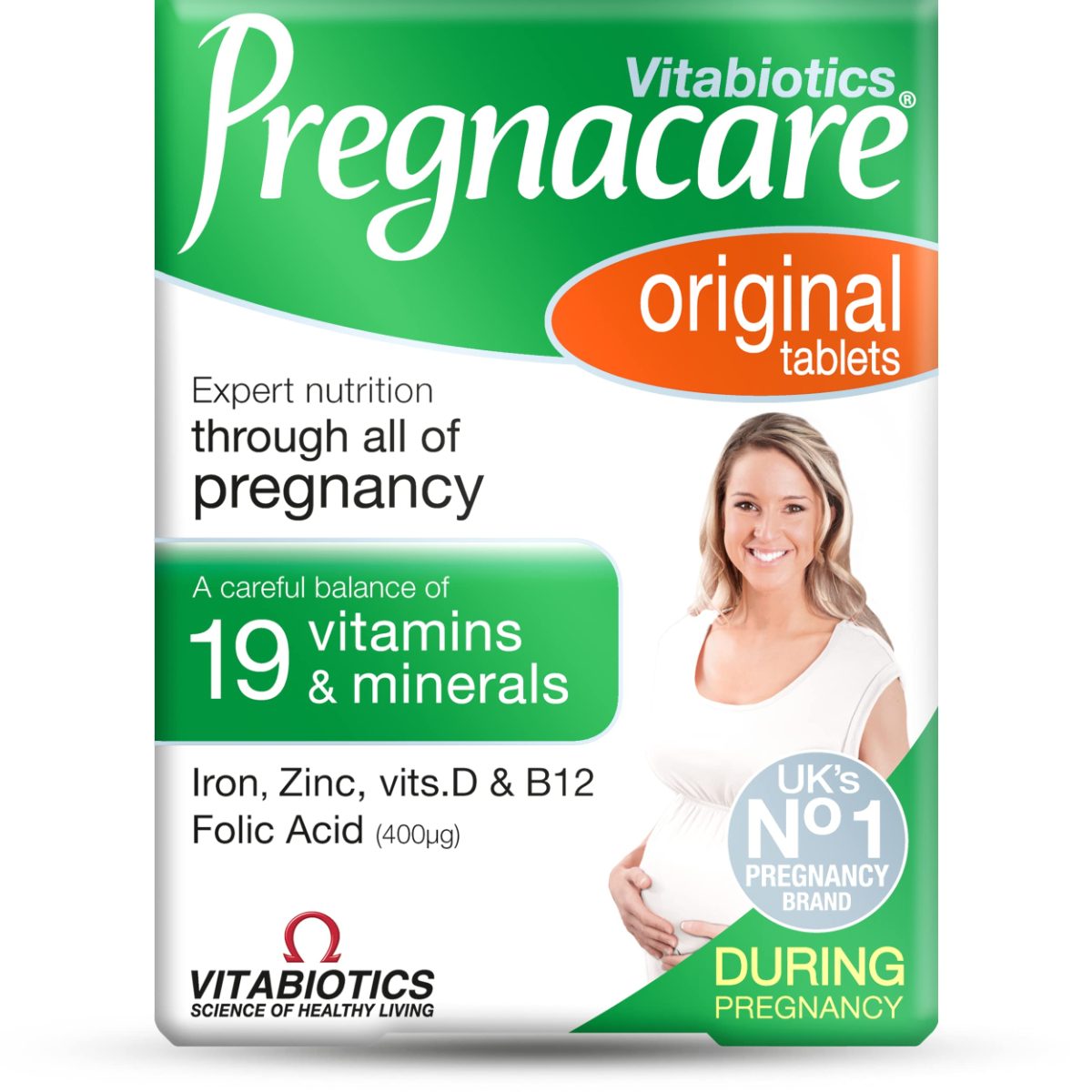 فيتابيوتكس (Vitabiotics) بريجناكير أوريجينال فيتامينات متعددة لدعم صحة الأم والجنين قبل وأثناء الحمل والرضاعة، أقراص - 30 قرص