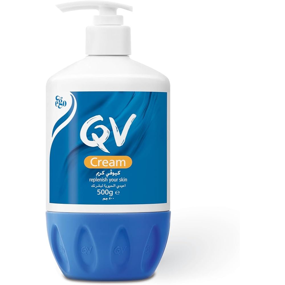 كيوفي (QV) كريم مرطب للبشرة شديدة الجفاف والحساسة، يعزز حاجز البشرة - 500 غم