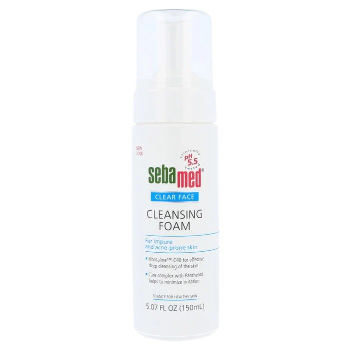 سباميد (Sebamed) غسول رغوي للوجه كلير فيس، لتنظيف المسام والتحكم بالزيوت، رغوة - 150 مل