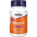 NOW فيتامين أ (Vitamin A) لدعم الرؤية والمناعة والبشرة، 100 كبسولة هلامية