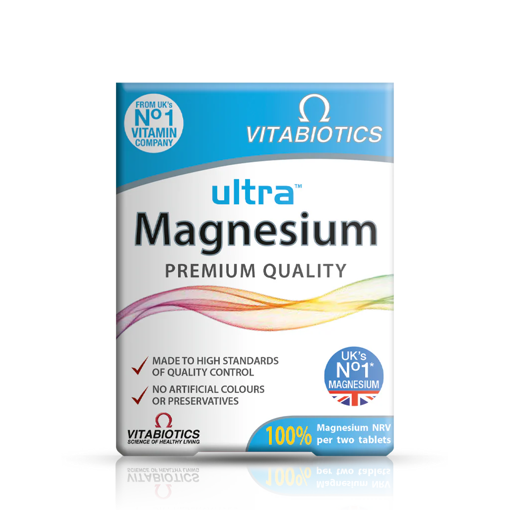 فيتابيوتكس (Vitabiotics) ألترا ماغنيسيوم، يدعم وظائف العضلات والأعصاب وصحة العظام، أقراص - 60 قرص