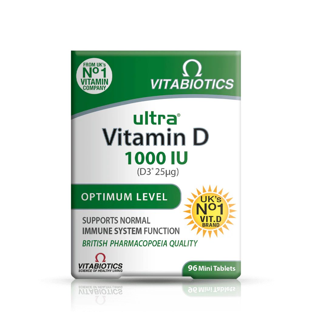 فيتابيوتكس (Vitabiotics) ألترا-دي3 فيتامين د3، 1000 وحدة دولية، لدعم صحة العظام والمناعة، أقراص - 96 قرص