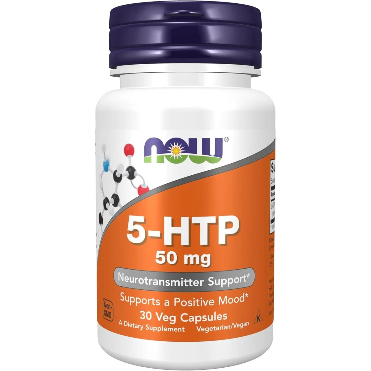 ناو فودز (NOW Foods) 5-HTP لدعم المزاج والنوم، مكمل حمض أميني، 50 ملغ - 30 كبسولة