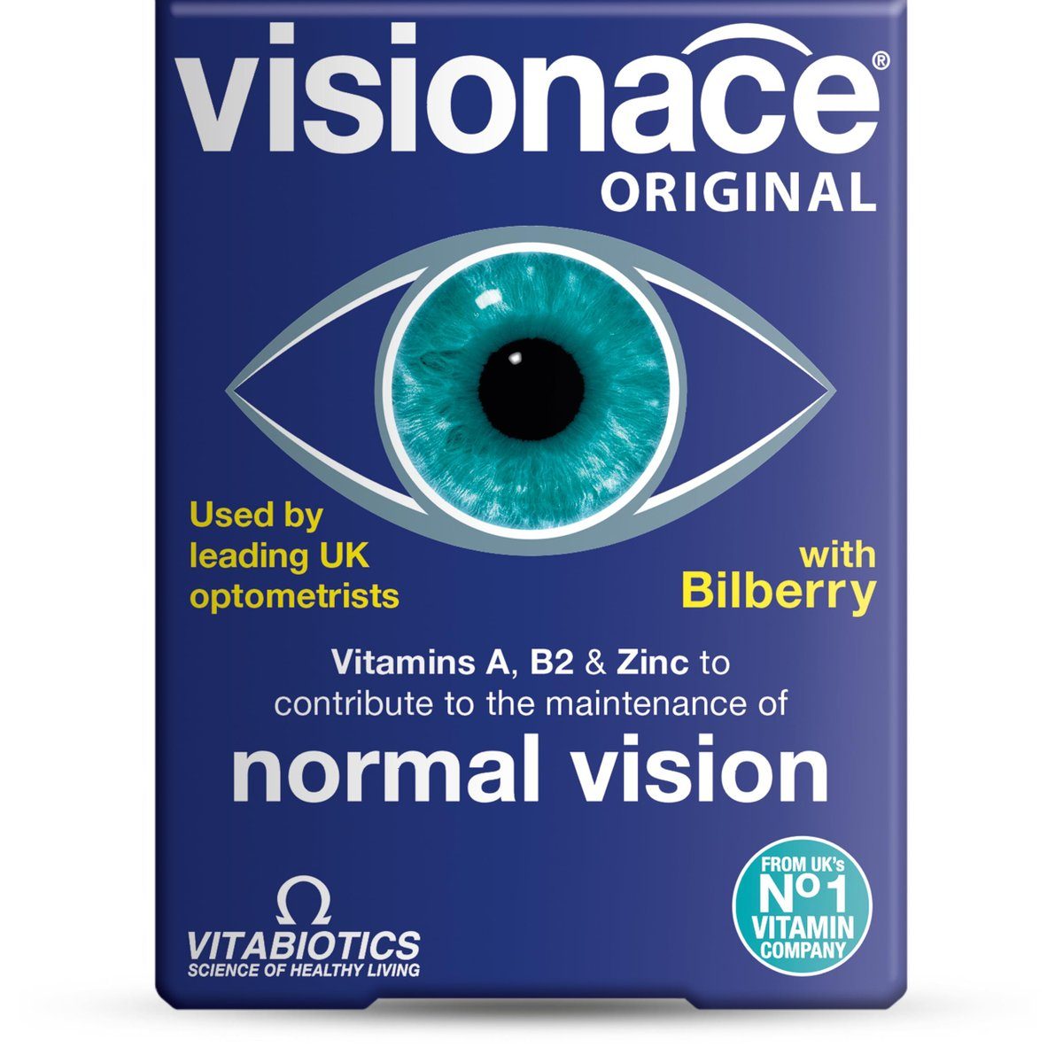 فيتابيوتكس (Vitabiotics) فيجينيس مع التوت البري، فيتامينات متعددة لدعم صحة العين والرؤية، أقراص