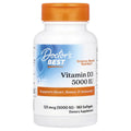 دكتورز بيست (Doctor's Best) فيتامين د3 5000 وحدة دولية، لدعم صحة العظام والمناعة، كبسولات هلامية - 180 كبسولة