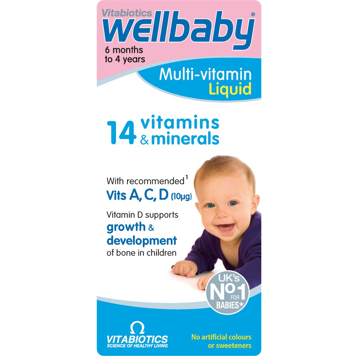 فيتابيوتكس (Vitabiotics) ويل بيبي، مكمل فيتامينات ومعادن أساسية لنمو الرضع والأطفال، شراب - 150 مل