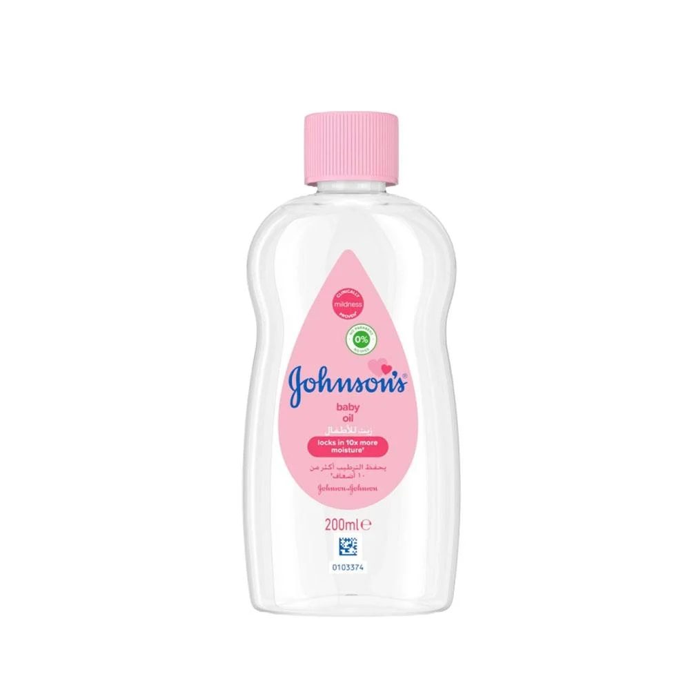 جونسون آند جونسون (Johnson & Johnson) زيت تدليك الأطفال، لترطيب لطيف وتدليك مهدئ، زيت - عبوة 200 مل