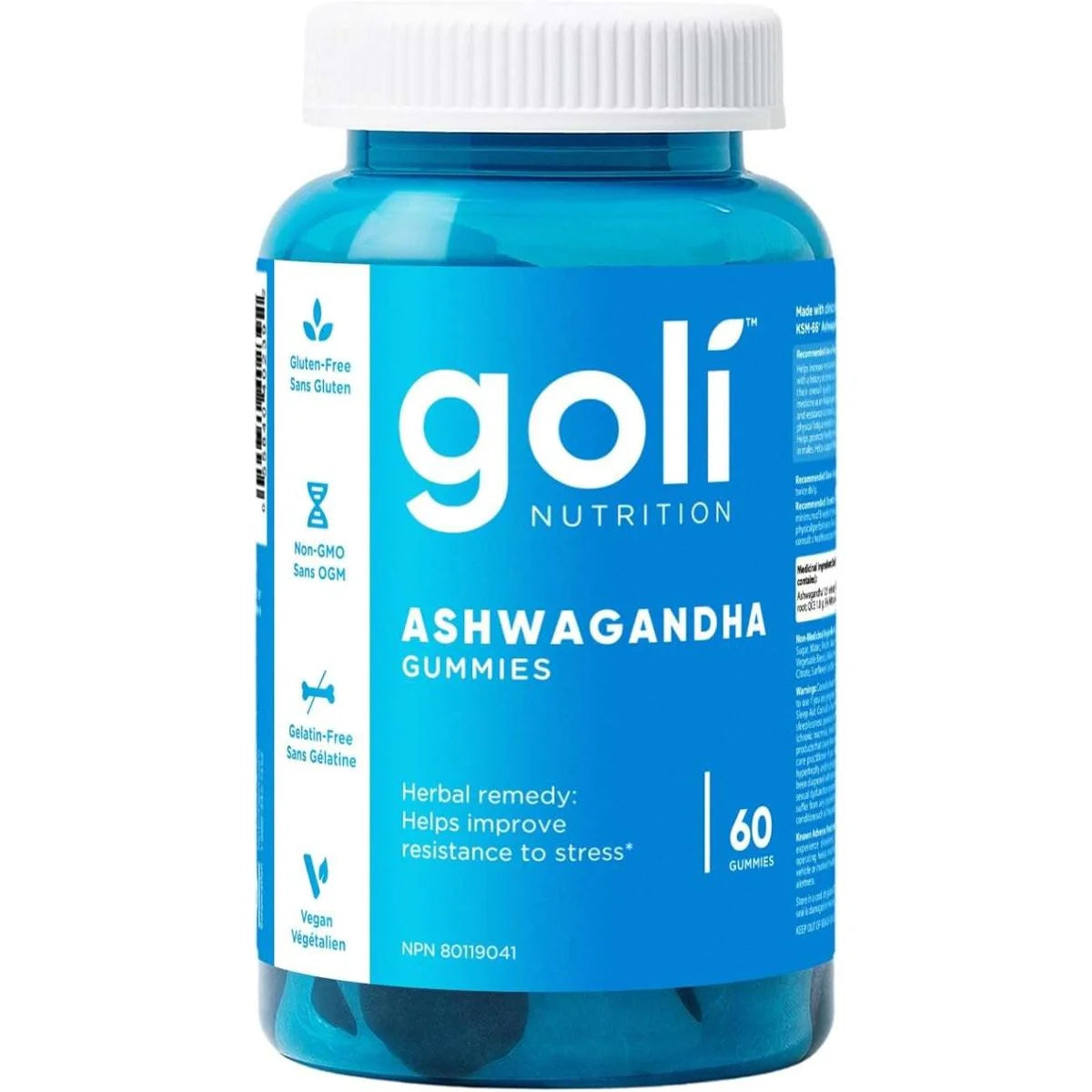 جولي نيوتريشن (Goli Nutrition) أشواغاندا KSM-66 + فيتامين د3، حلوى للمناعة ودعم المزاج - 60 قطعة