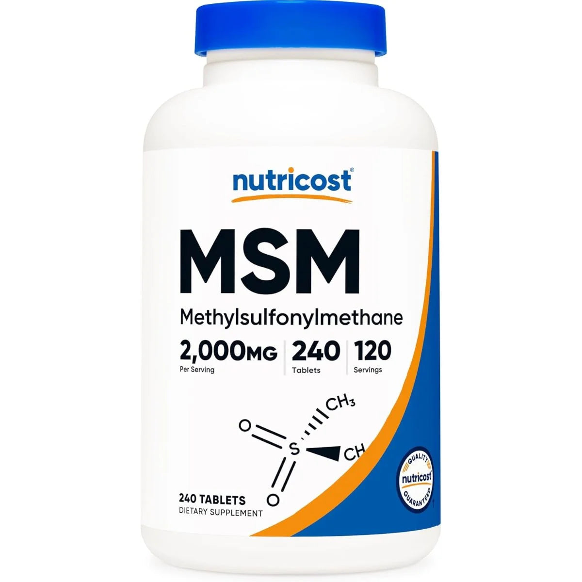 نيوتريكوست (Nutricost) ميثيل سلفونيل ميثان لدعم صحة المفاصل، أقراص - 240 قرص