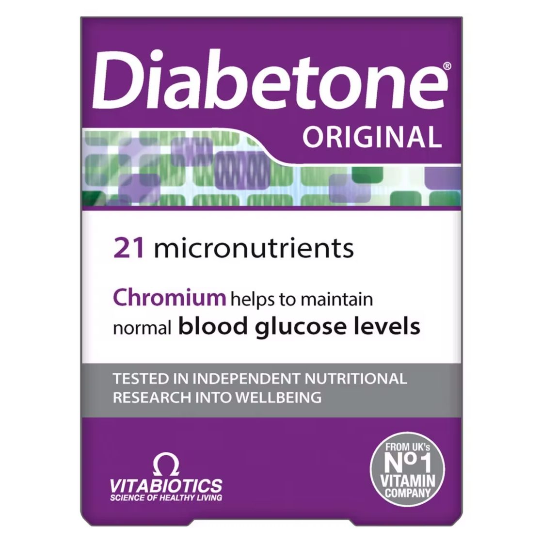 فيتابيوتكس (Vitabiotics) ديابيتون أوريجينال، دعم غذائي لإدارة مستويات السكر في الدم، أقراص - 30 قرص