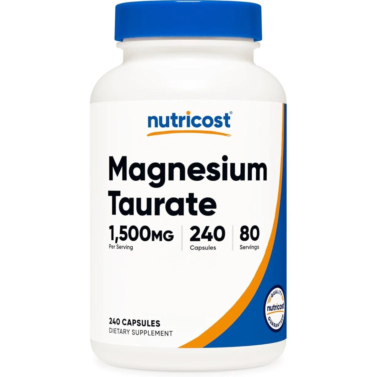 نيوتريكوست (Nutricost) ماغنسيوم تورات، يدعم وظائف العضلات والأعصاب وصحة القلب، كبسولات - 240 كبسولة