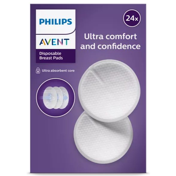 فيليبس أفينت (Philips Avent) فوط رضاعة للاستخدام مرة واحدة، 24 قطعة