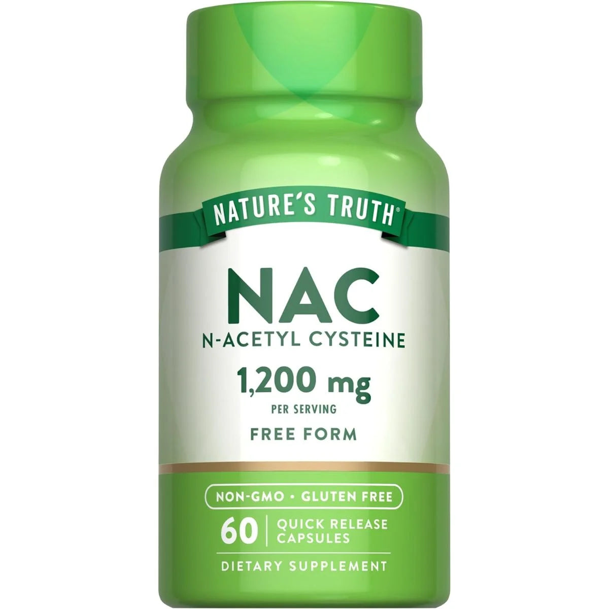 Nature's Truth (نيتشرز تروث) ان-أسيتيل سيستين، مضاد للأكسدة وداعم للجهاز التنفسي، كبسولات - 60 كبسولة