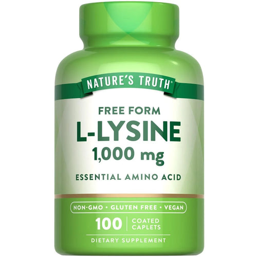Nature's Truth إل-لايسين 1000 ملغ لدعم المناعة، 100 كابليت مغلف