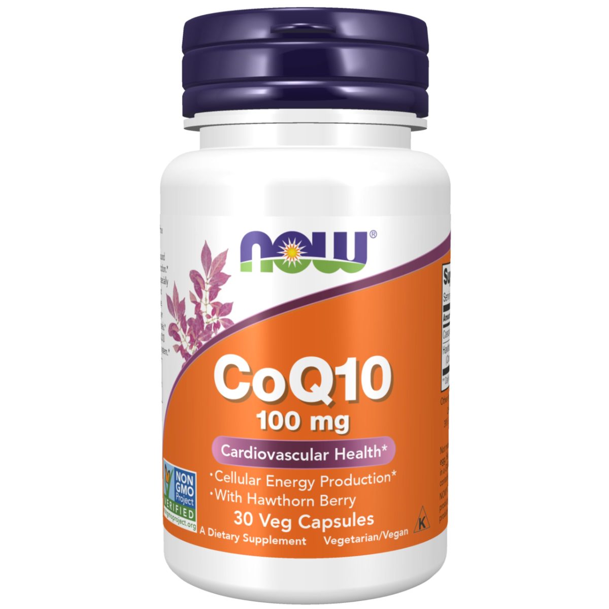 ناو (NOW) CoQ10 لدعم طاقة الخلايا وصحة القلب، كبسولات نباتية، 100 ملغ - 30 كبسولة