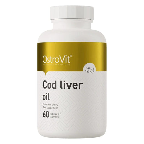 أوستروفيت (OstroVit) زيت كبد الحوت، لدعم صحة القلب والدماغ والمفاصل، وفيتامينات A و D، كبسولات - 60 كبسولة