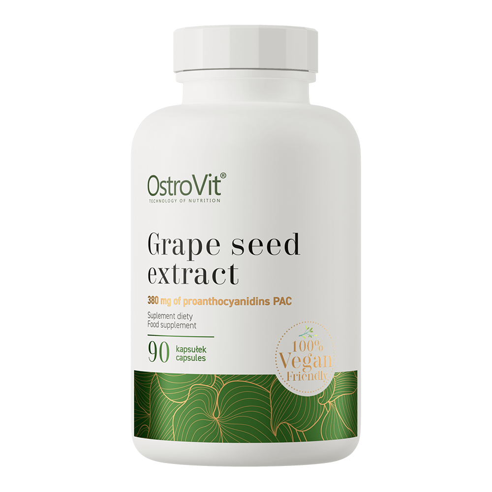 أوستروفيت (OstroVit) مستخلص بذور العنب، دعم قوي لمضادات الأكسدة وصحة القلب والأوعية الدموية، كبسولات - 90 كبسولة
