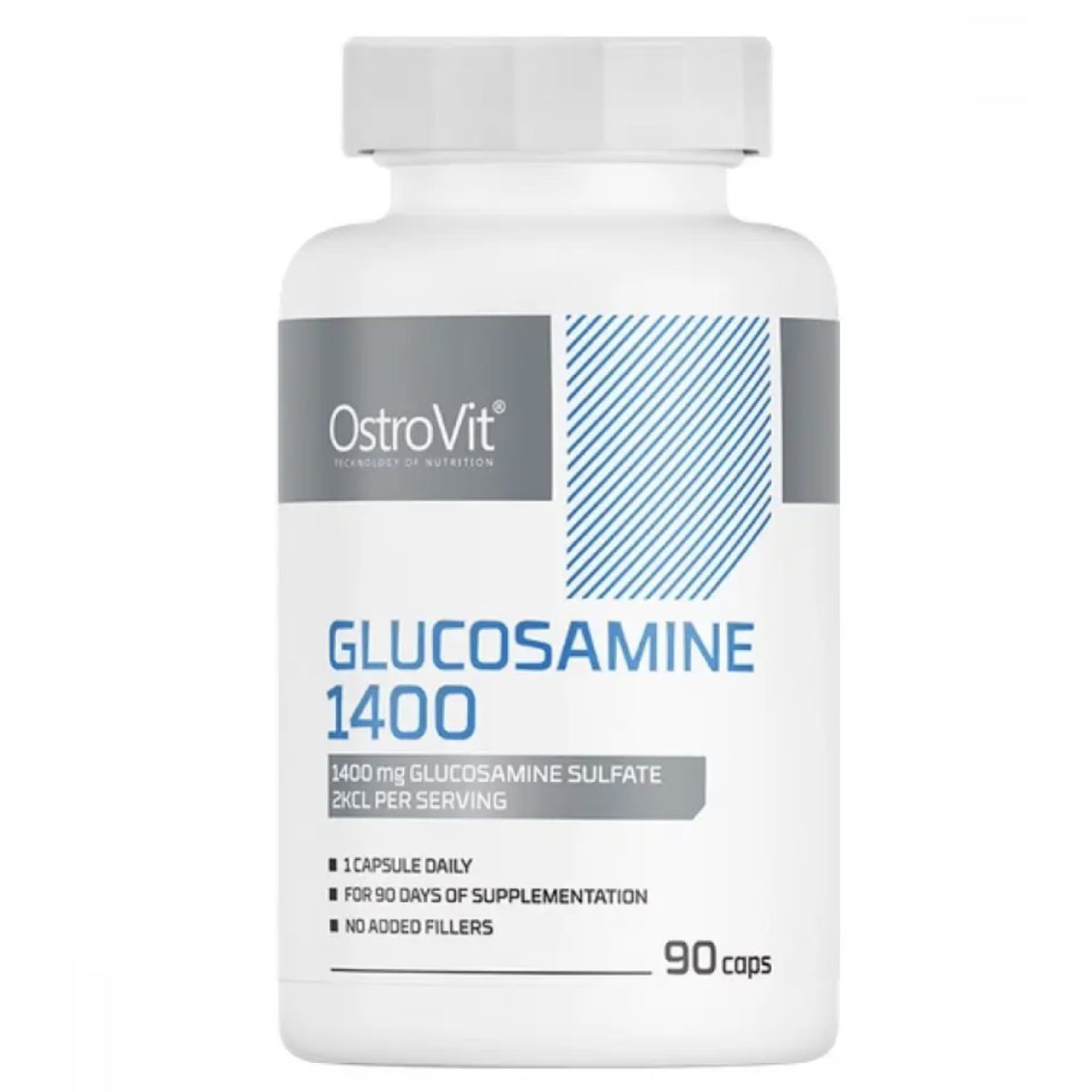 أوستروفيت (OstroVit) جلوكوزامين 1400، لدعم صحة المفاصل والمرونة، كبسولات - 90 كبسولة