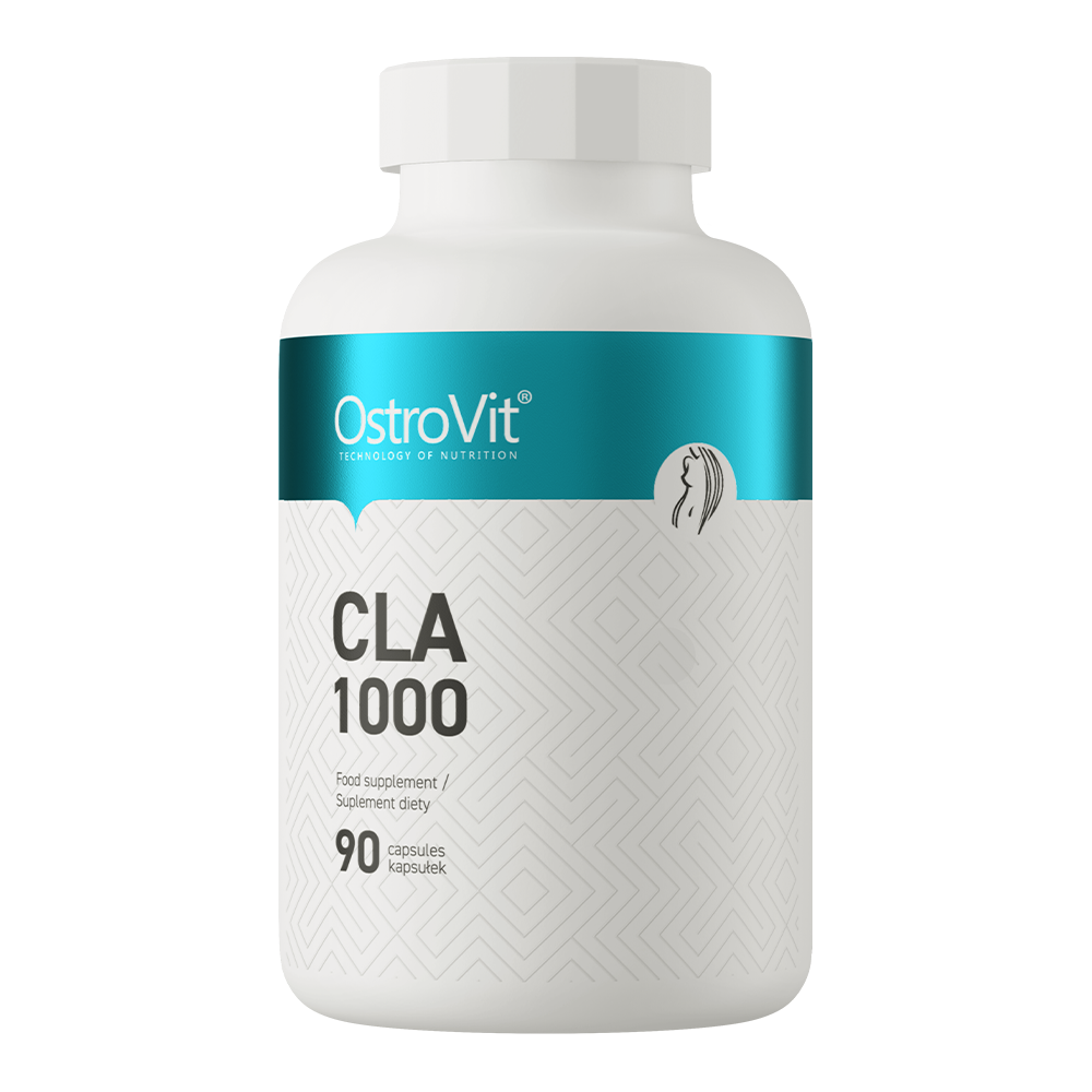 أوستروفيت (OstroVit) CLA 1000، يدعم حرق الدهون والحفاظ على الكتلة العضلية، كبسولات 1000 ملجم - 90 كبسولة