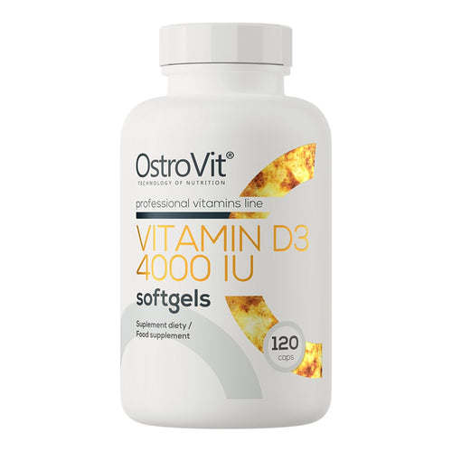 أوستروفيت (OstroVit) فيتامين د3 لدعم صحة العظام والجهاز المناعي، كبسولات، 4000 وحدة دولية - 120 كبسولة